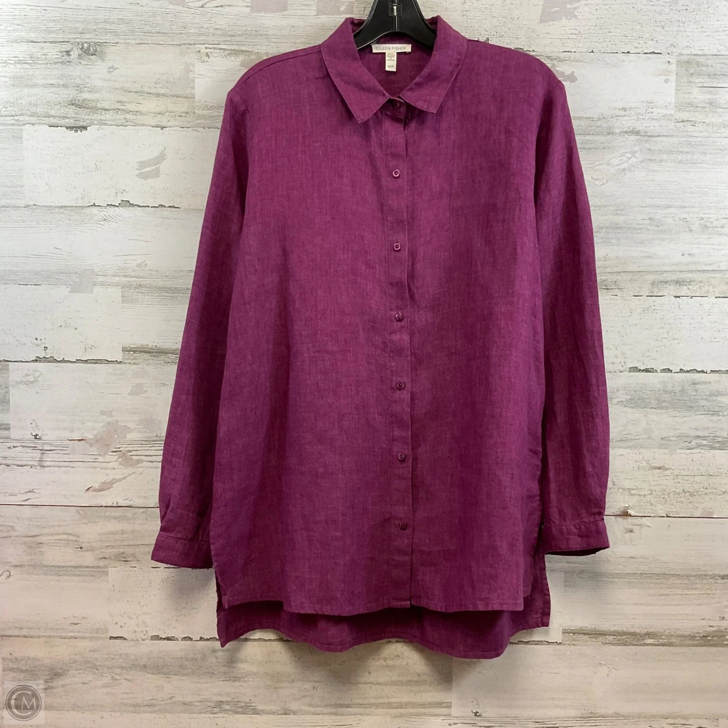 Tunic Long Sleeve By Eileen Fisher In Maroon, Size: Xs