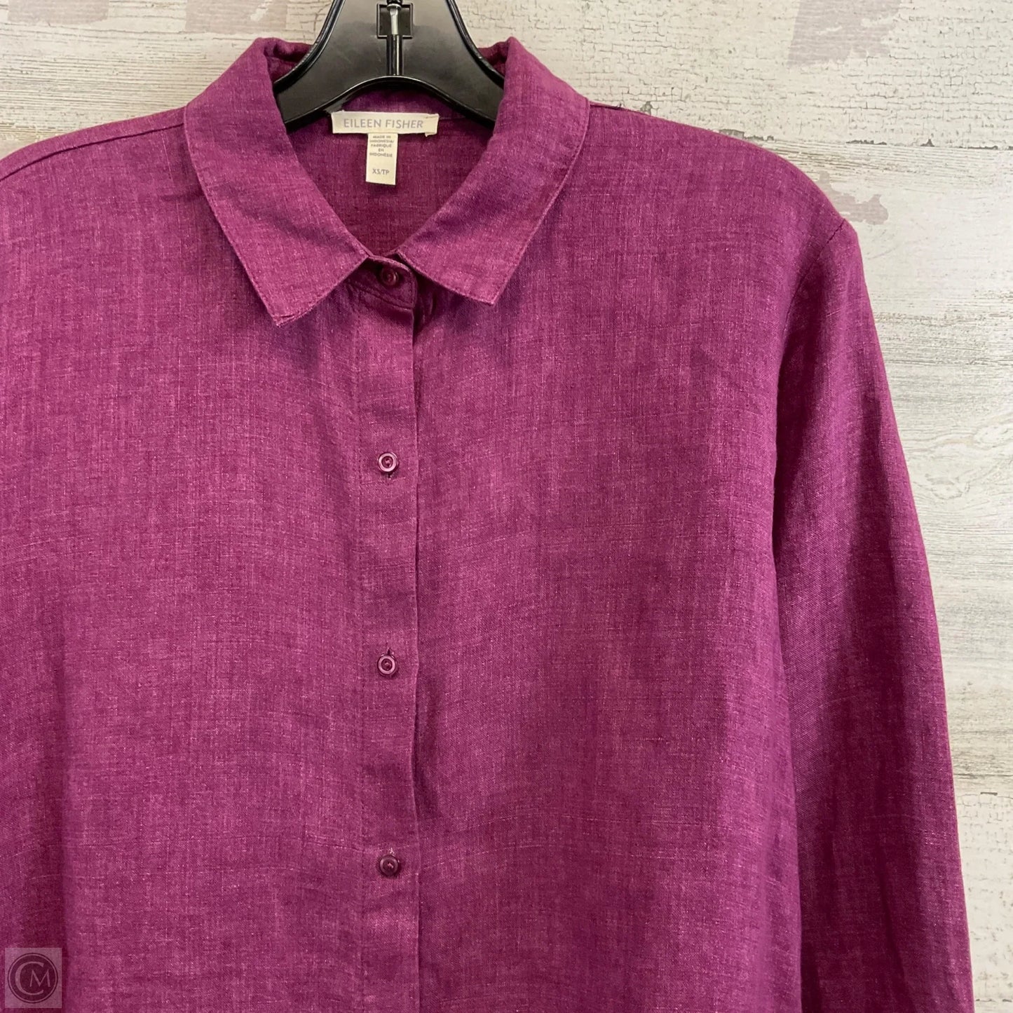 Tunic Long Sleeve By Eileen Fisher In Maroon, Size: Xs