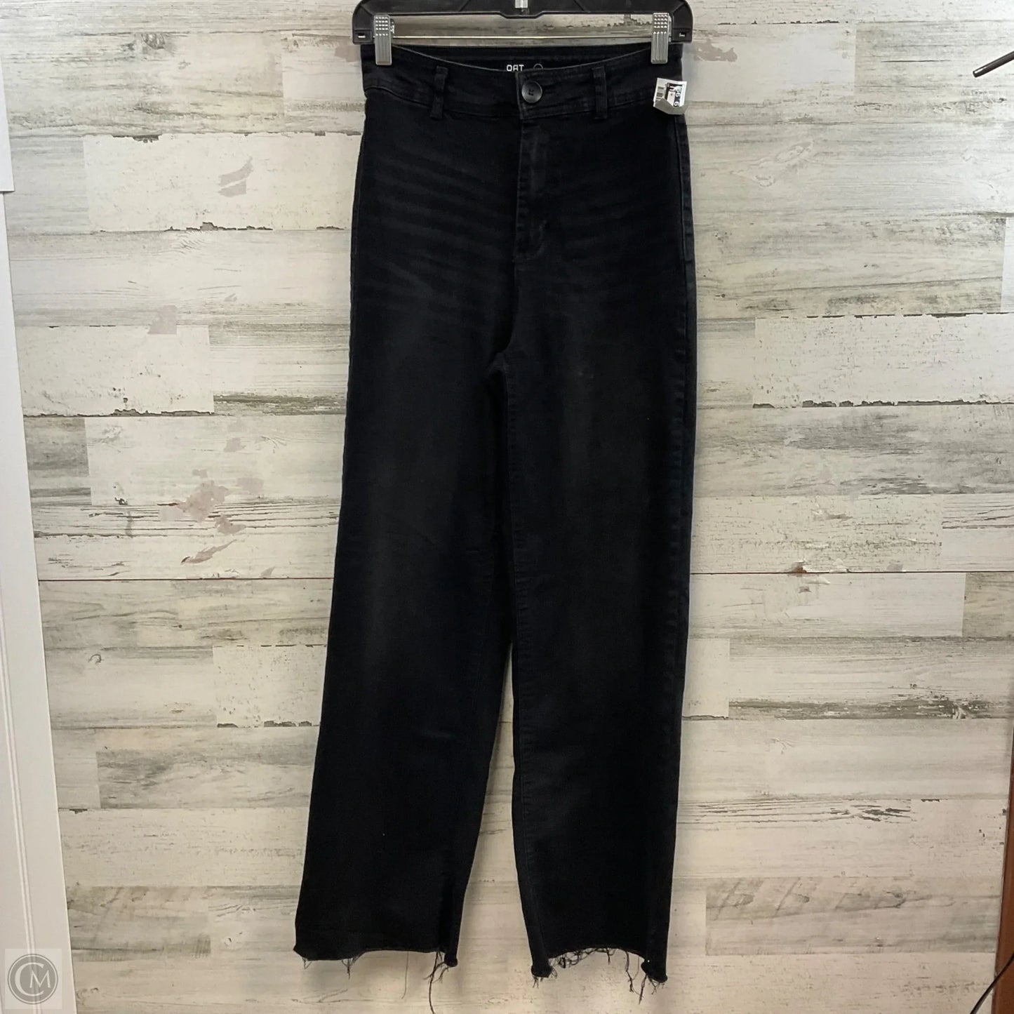Jeans Wide Leg By Oat In Black Denim, Size: 6
