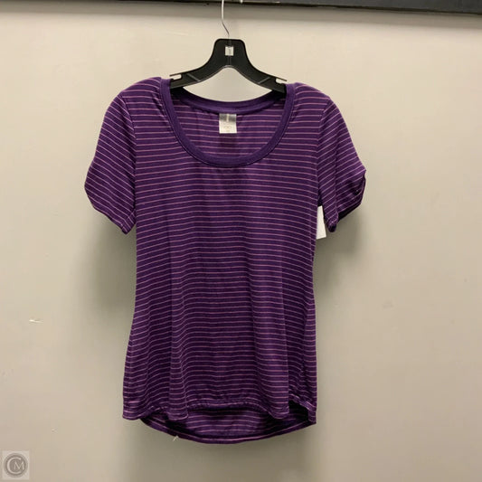 Athletic Top Short Sleeve By Calia In Purple, Size: M