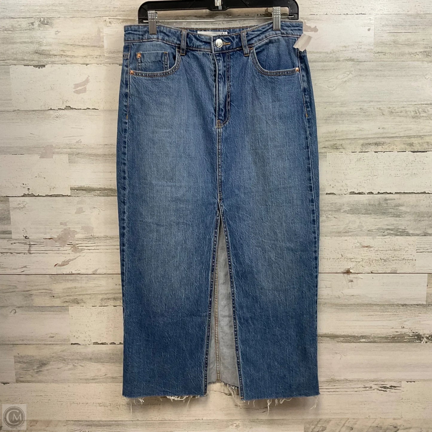 Skirt Midi By Cmc In Blue Denim, Size: 8