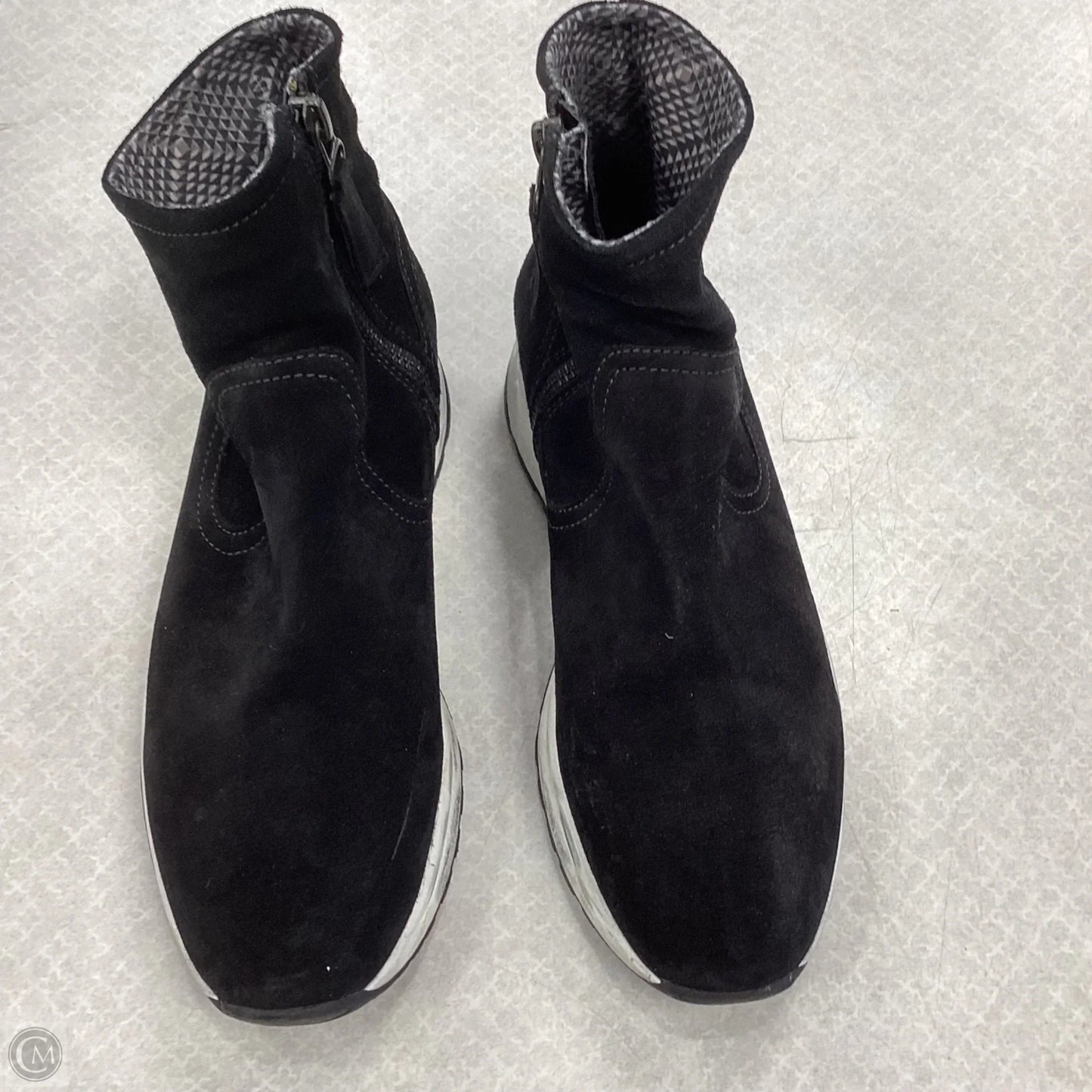 Boots Ankle Heels By Aquatalia In Black, Size: 8.5