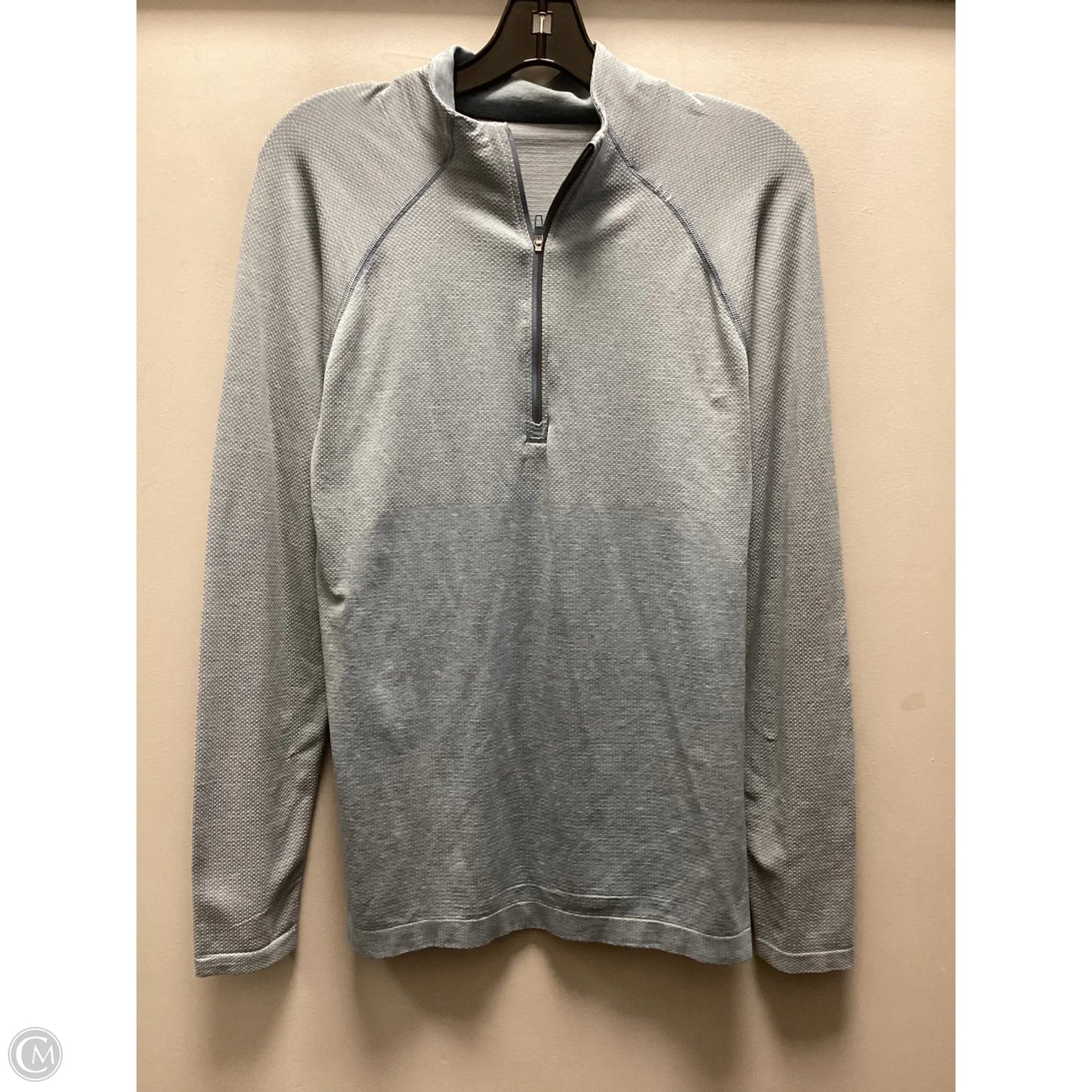 Athletic Top Long Sleeve Collar By Lululemon In Blue, Size: S