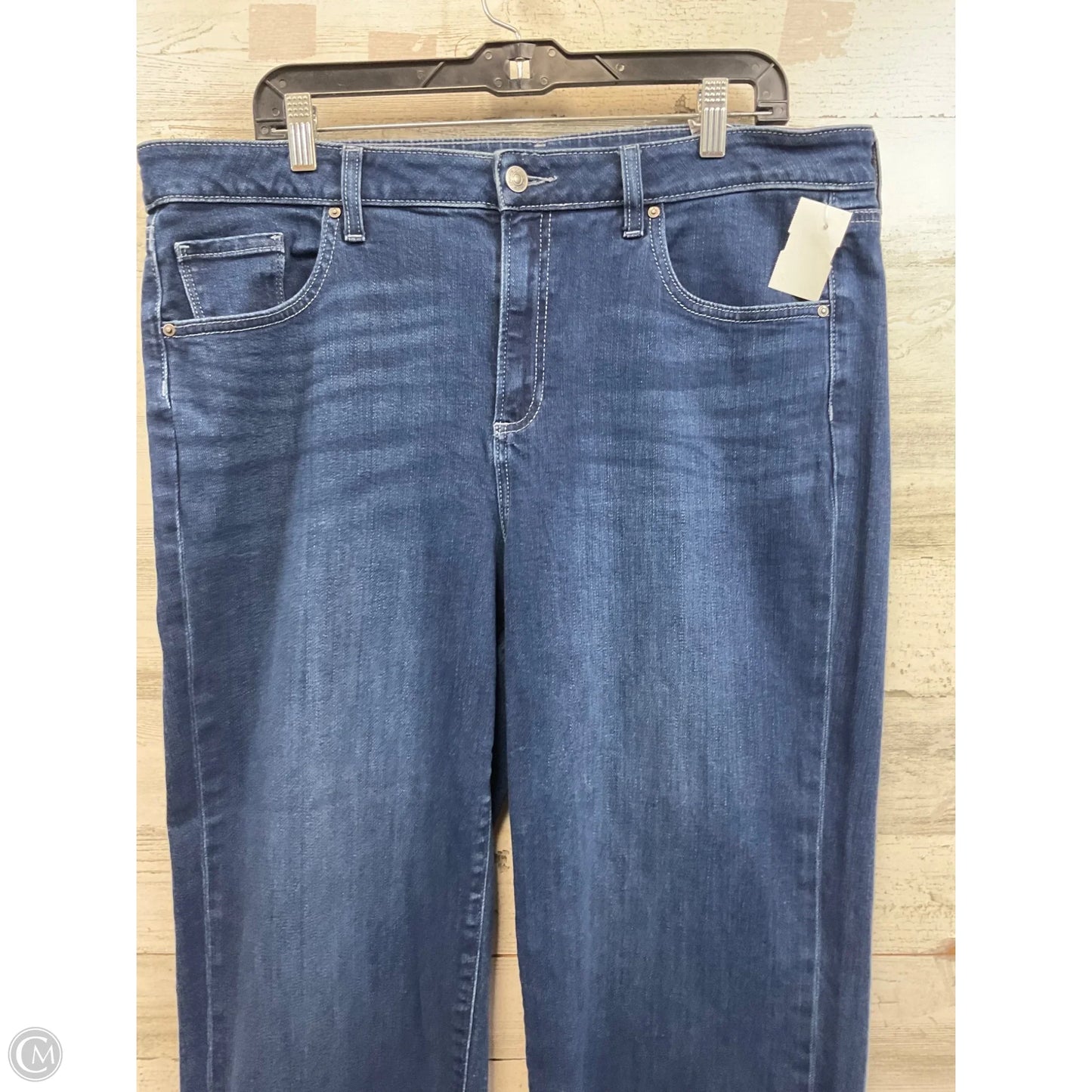 Jeans Cropped By Chicos In Blue Denim, Size: 16