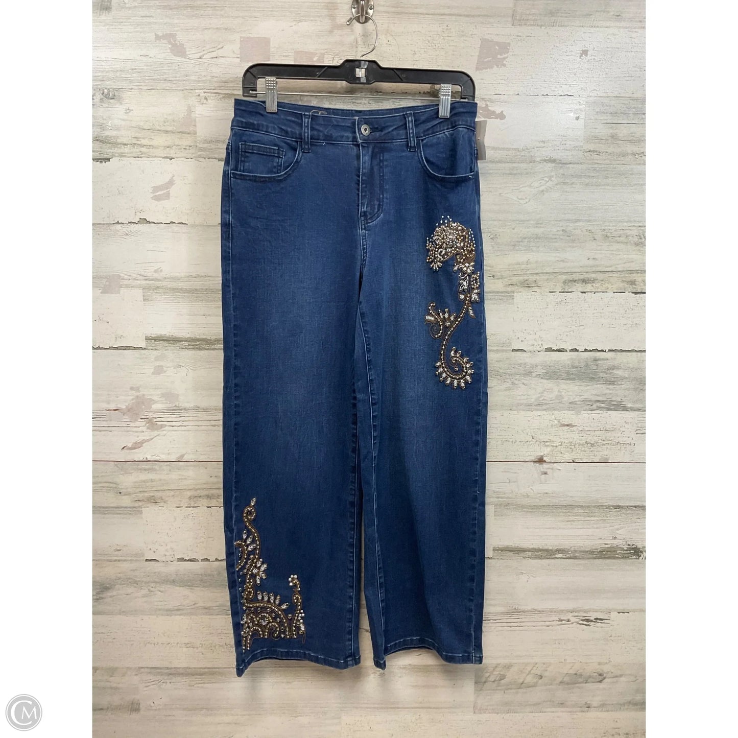 Jeans Wide Leg By Ethyl In Blue Denim, Size: 4