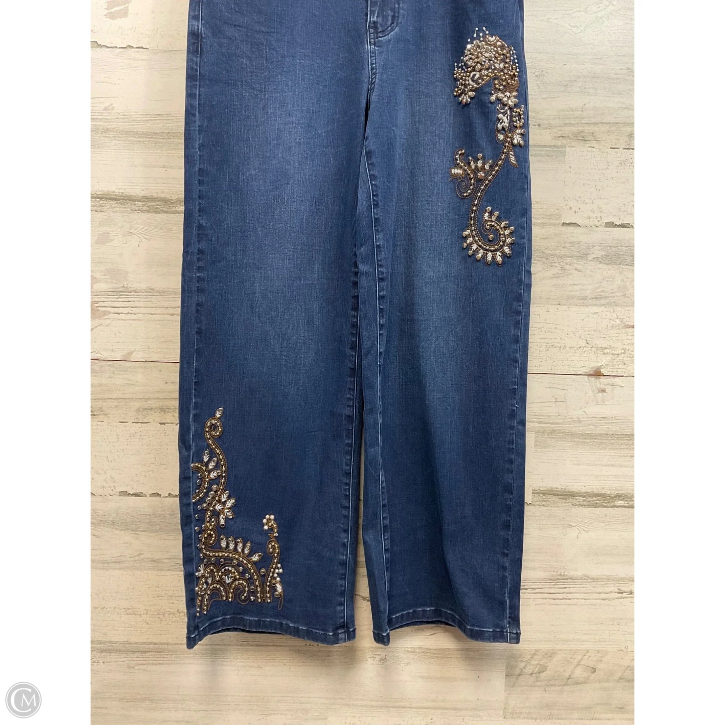 Jeans Wide Leg By Ethyl In Blue Denim, Size: 4