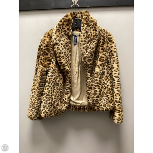 Coat Faux Fur & Sherpa By Lucky Brand In Animal Print, Size: L