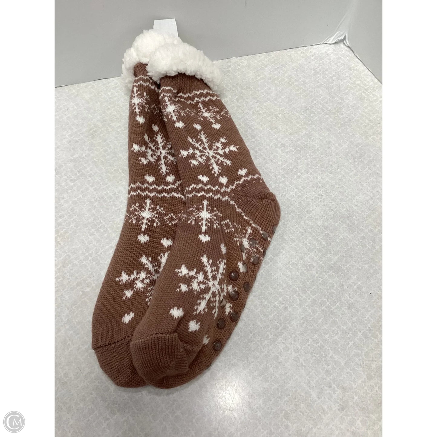 Socks By Clothes Mentor In Brown, Size: 0