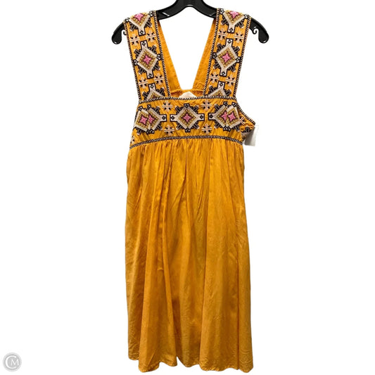 Dress Casual Short By Anthropologie In Gold, Size: M