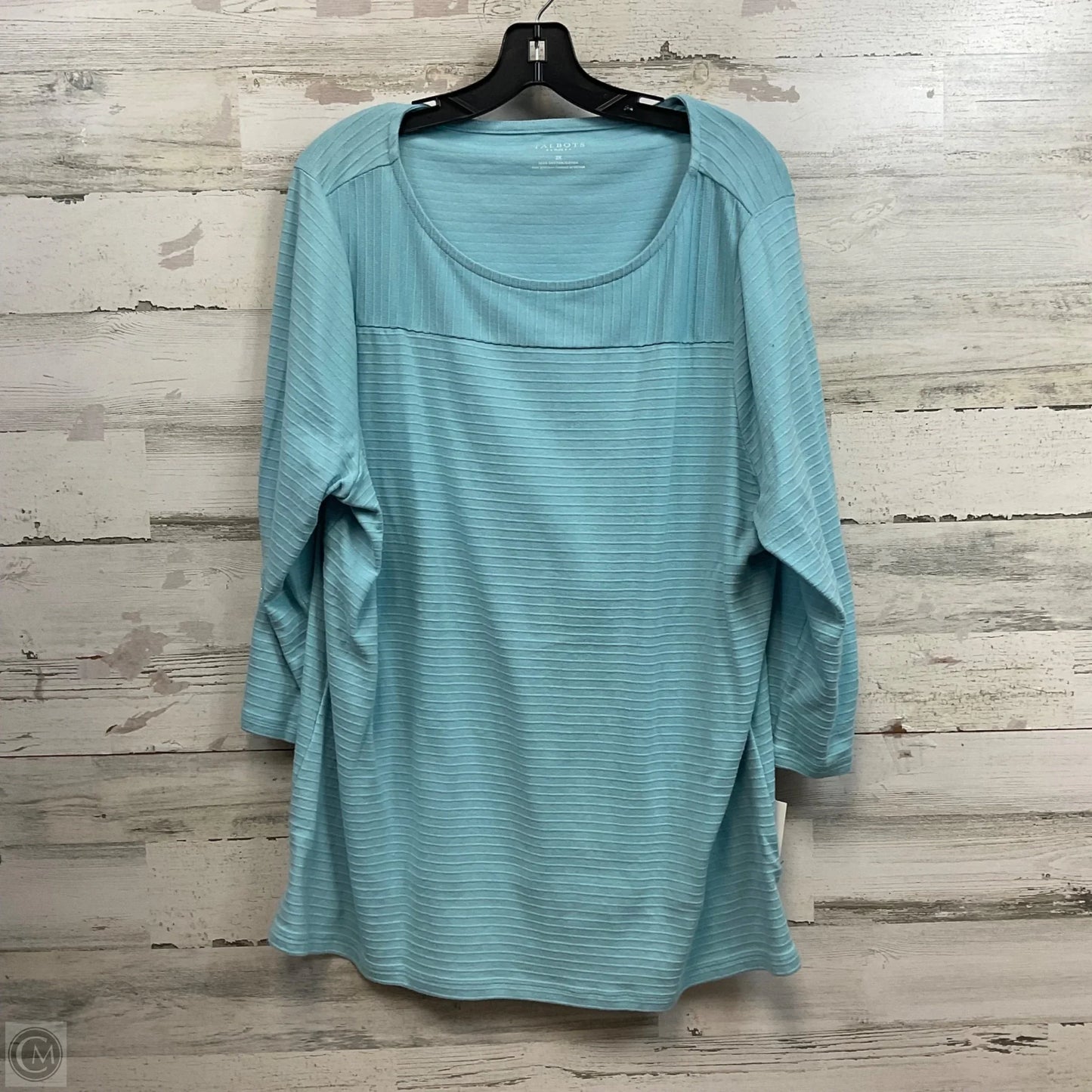 Top Long Sleeve By Talbots In Blue, Size: 2x