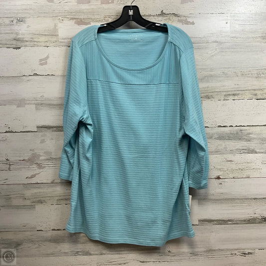Top Long Sleeve By Talbots In Blue, Size: 2x