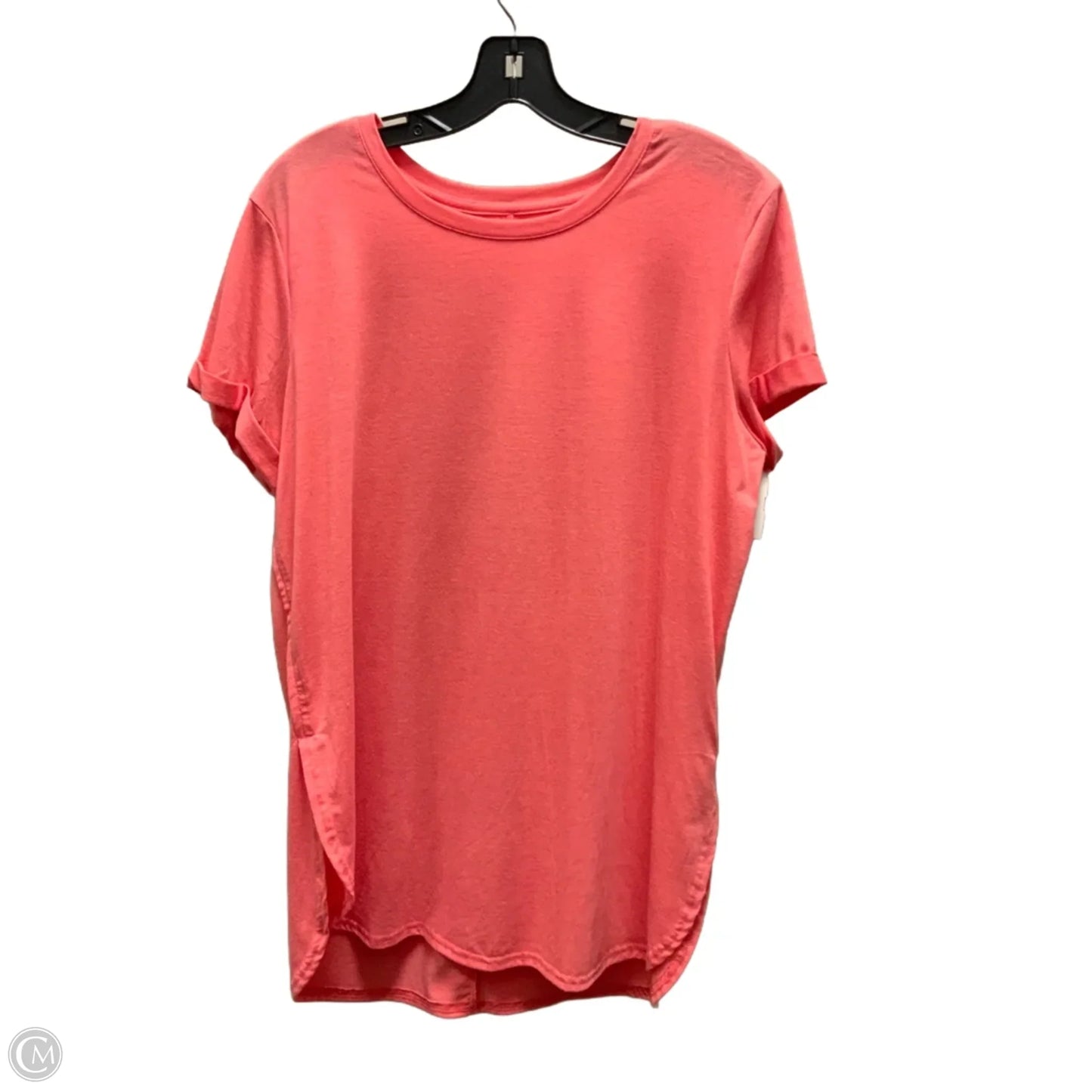 Athletic Top Short Sleeve By Tek Gear In Coral, Size: L