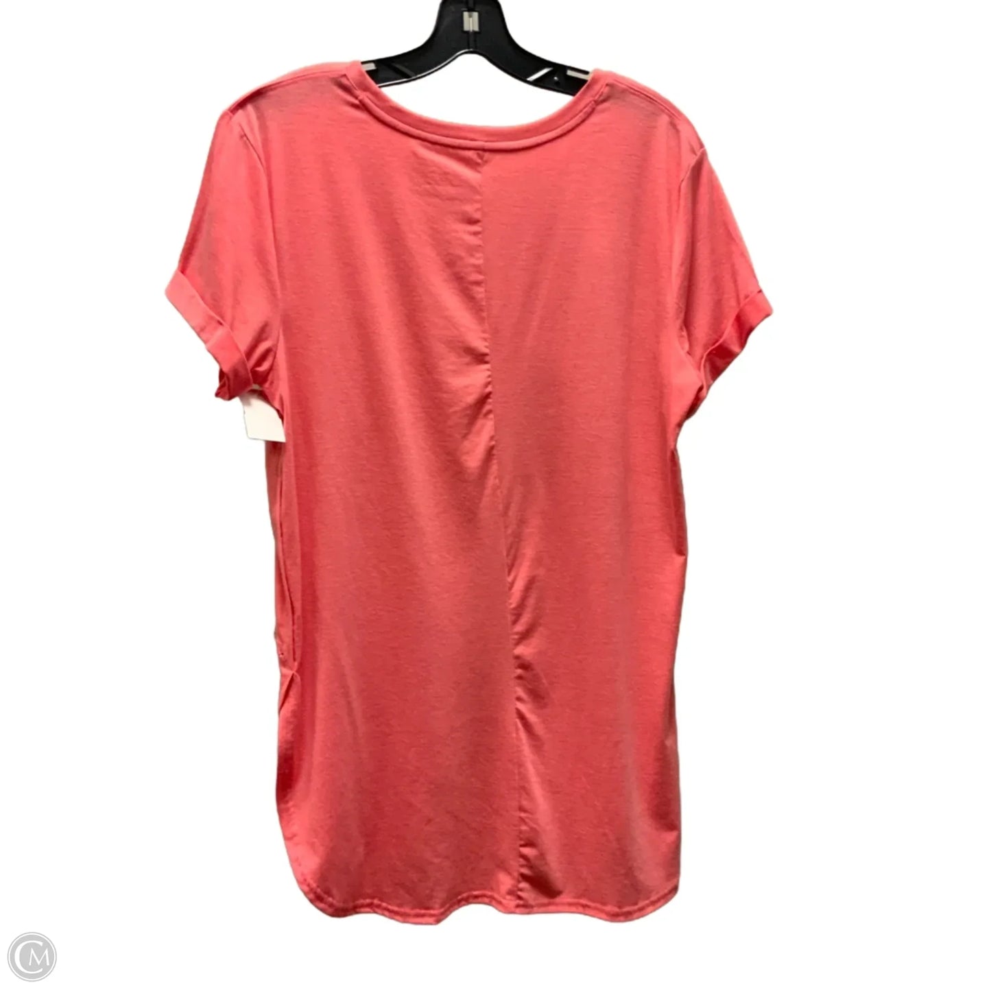 Athletic Top Short Sleeve By Tek Gear In Coral, Size: L