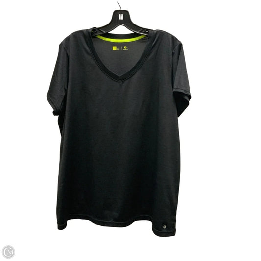 Athletic Top Short Sleeve By Xersion In Black, Size: 1x