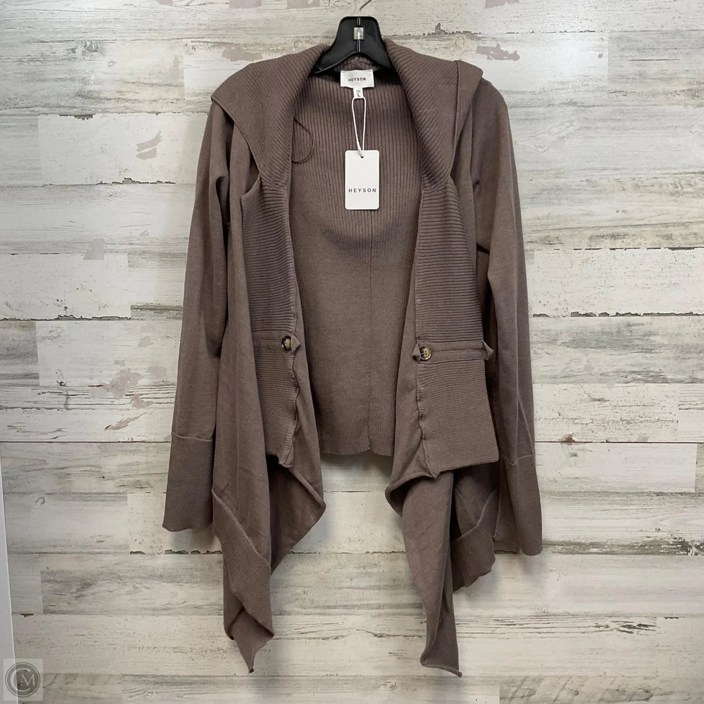 Top Long Sleeve By Heyson In Brown, Size: L