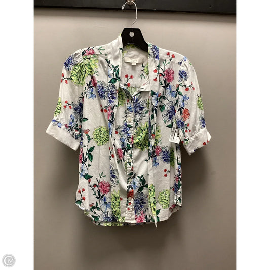 Top Short Sleeve By Loft In White, Size: Xs