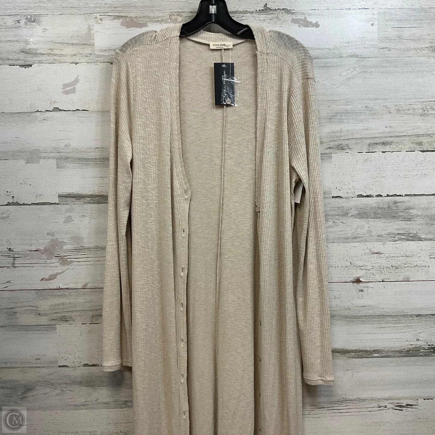 Cardigan By Miss Love In Beige, Size: L