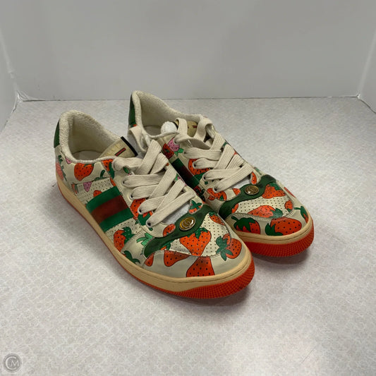 Shoes Luxury Designer By Gucci In Red, Size: 11