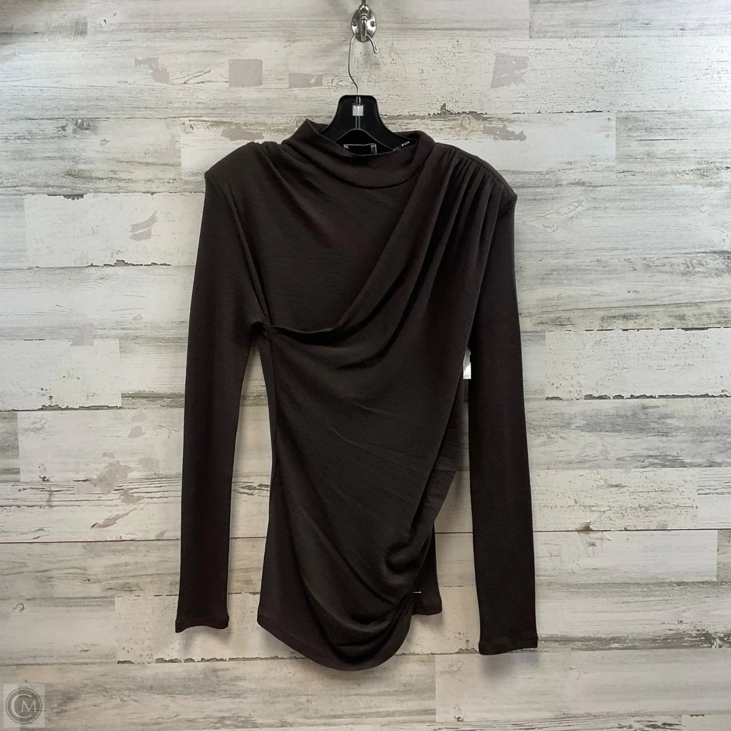Top Long Sleeve By Claudie Perot In Brown, Size: M