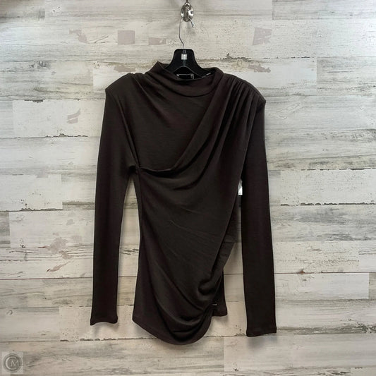 Top Long Sleeve By Claudie Perot In Brown, Size: M
