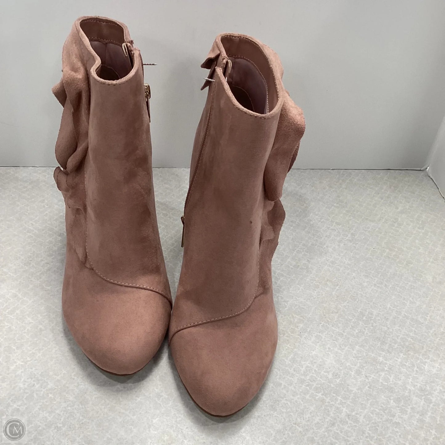 Boots Ankle Heels By Fergalicious In Pink, Size: 10