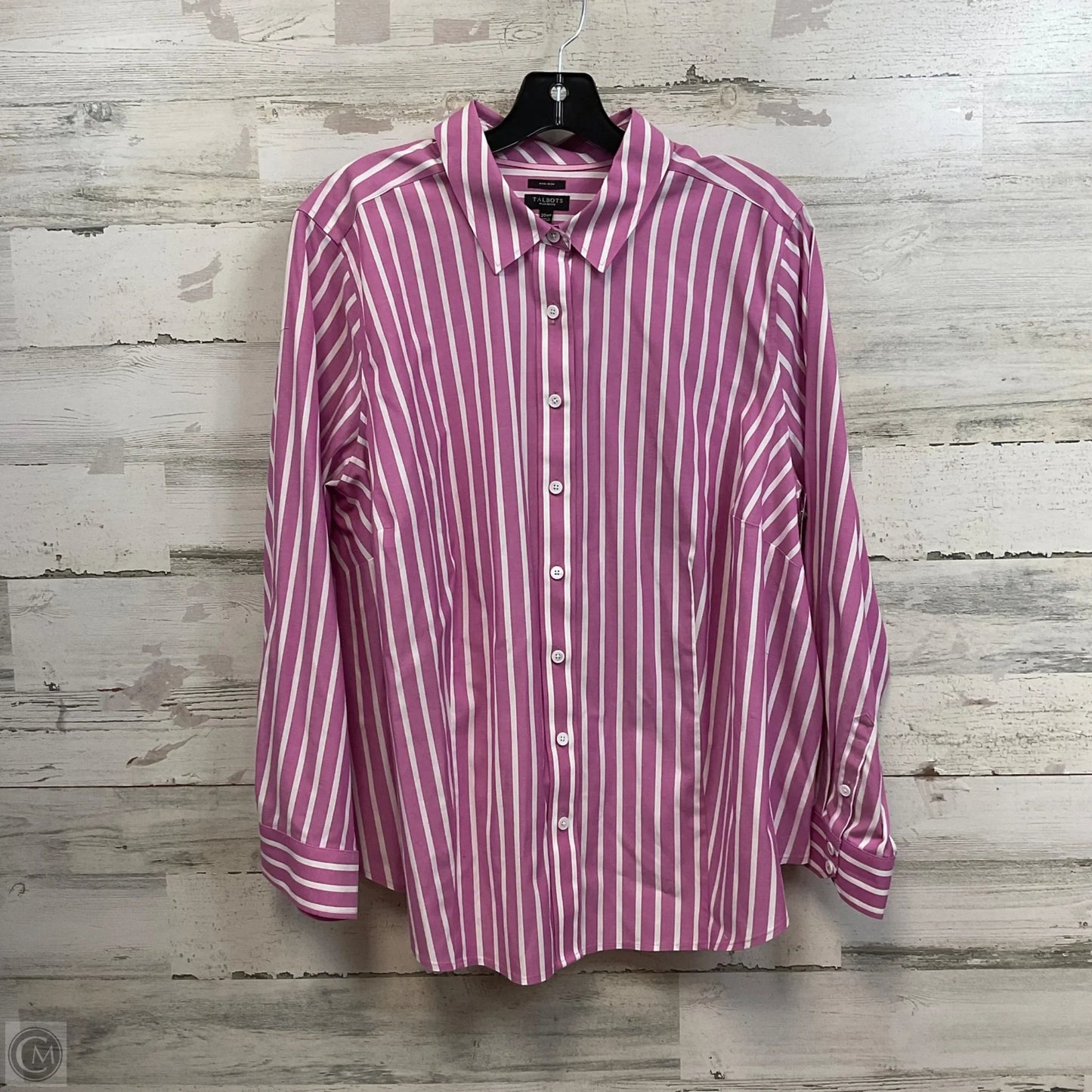 Blouse Long Sleeve By Talbots In Pink, Size: 2x