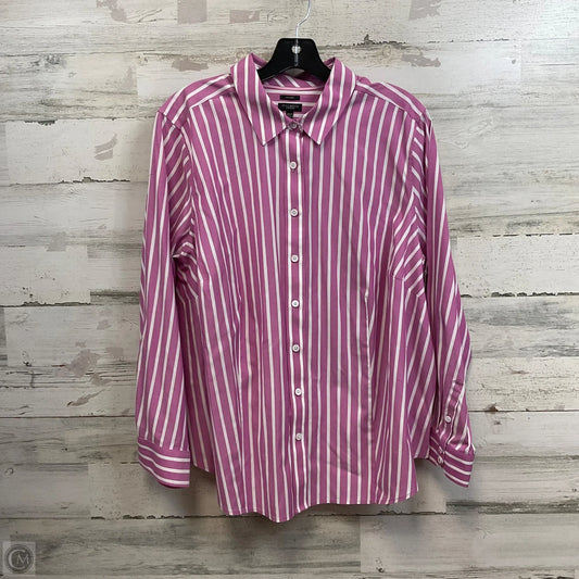 Blouse Long Sleeve By Talbots In Pink, Size: 2x