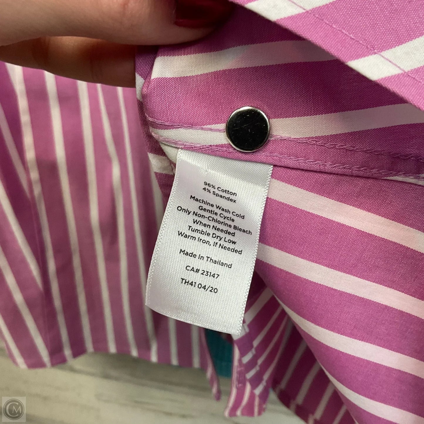 Blouse Long Sleeve By Talbots In Pink, Size: 2x