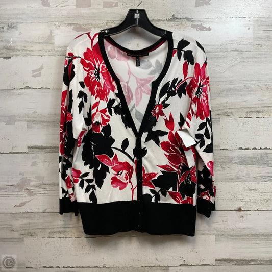 Sweater Cardigan By White House Black Market In Black & White, Size: Xl