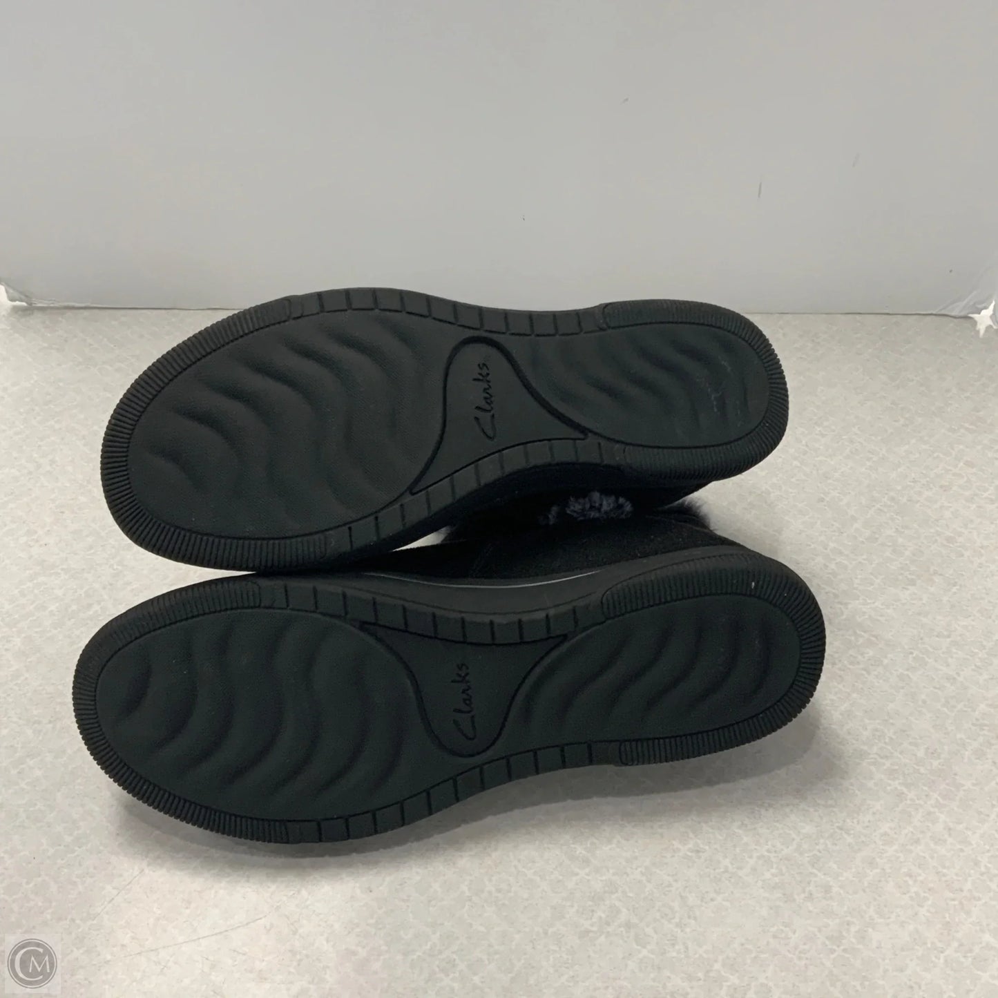 Boots Ankle Flats By Clarks In Black, Size: 9.5