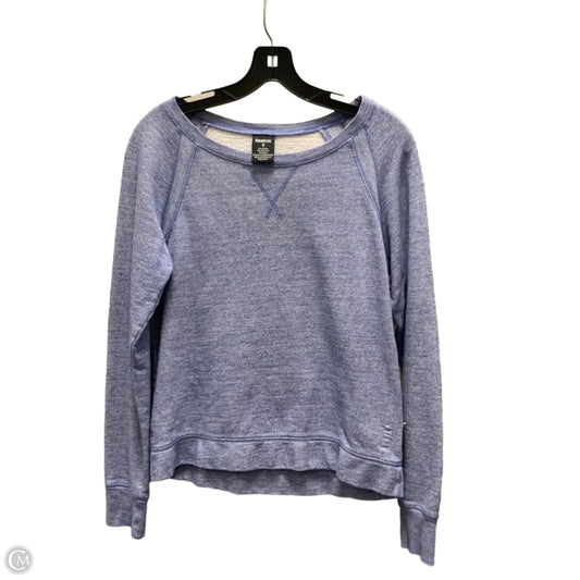 Athletic Top Long Sleeve Crewneck By Reebok In Blue, Size: S
