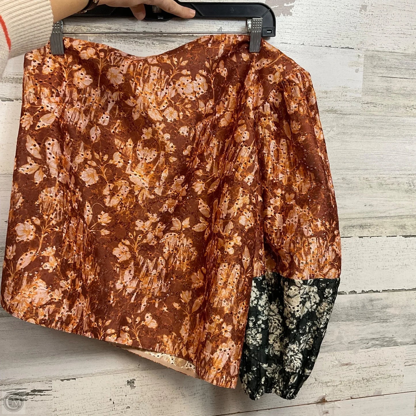 Top Long Sleeve By Anthropologie In Brown, Size: S