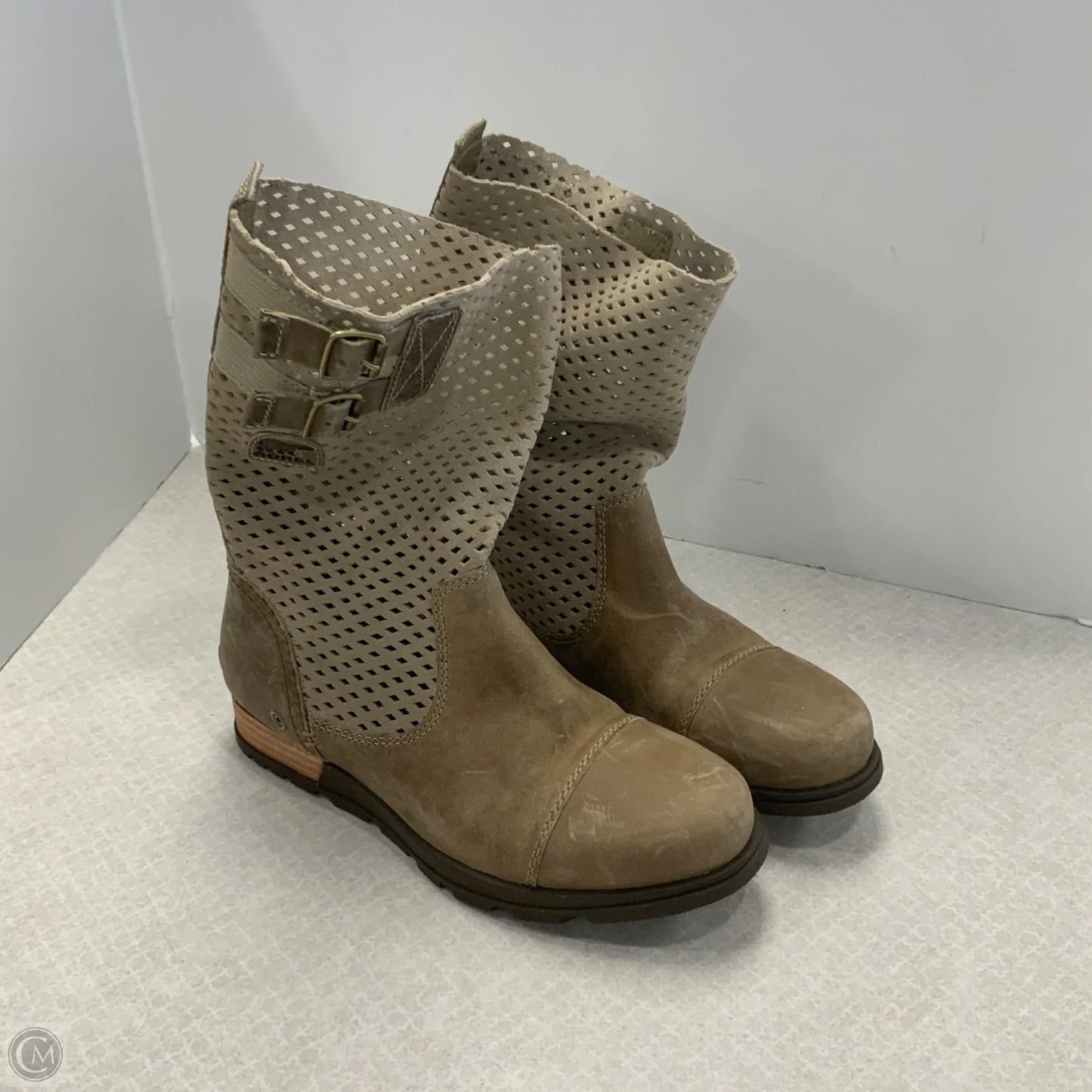 Boots Ankle Flats By Sorel In Green, Size: 7