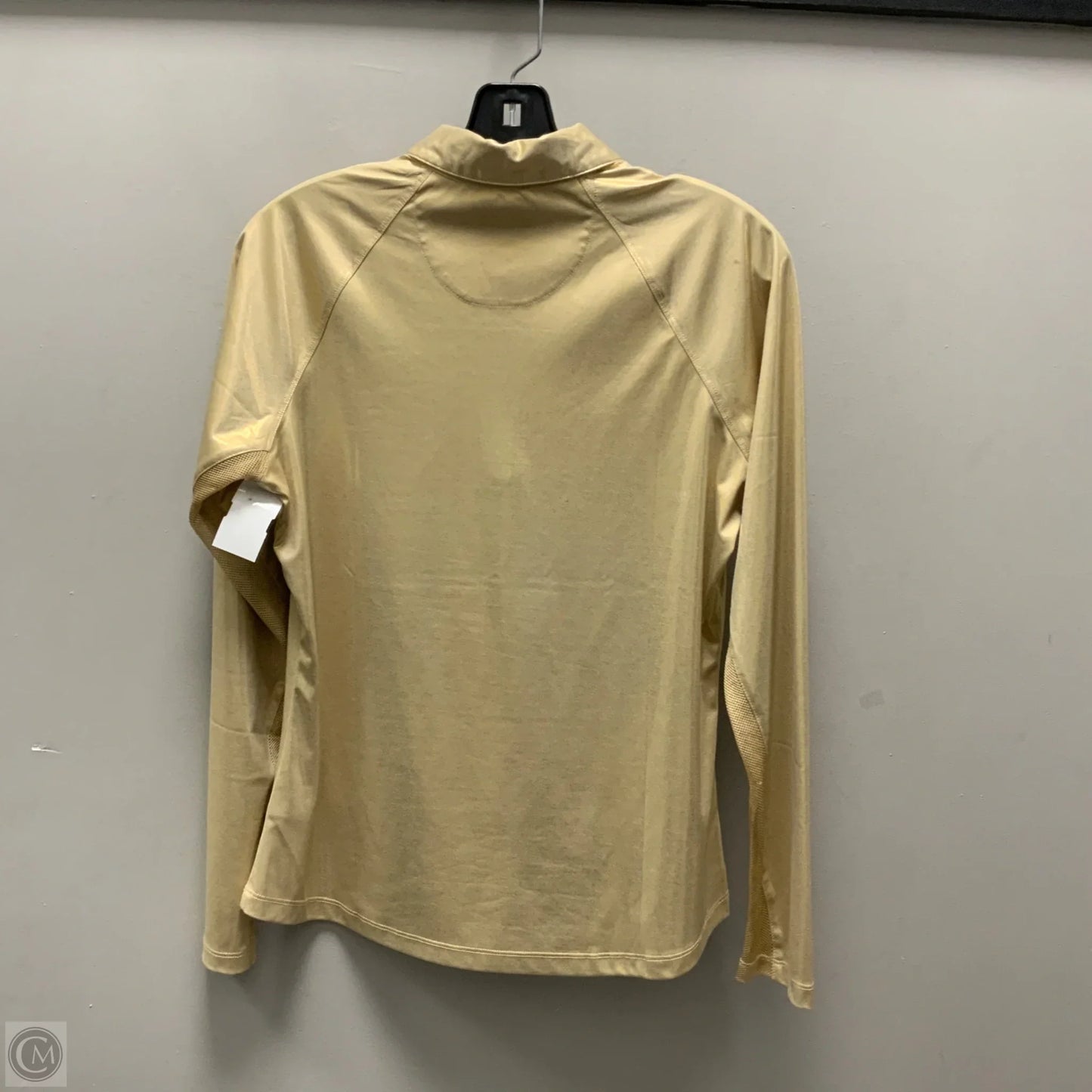 Athletic Top Long Sleeve Collar By Greg Norman In Gold, Size: M