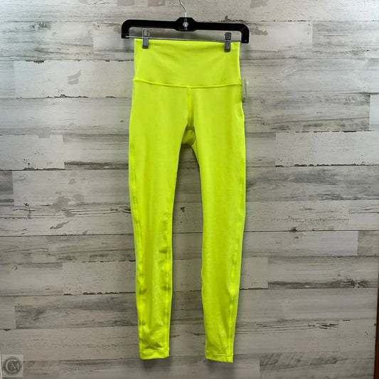Athletic Leggings By Lululemon In Yellow, Size: 4