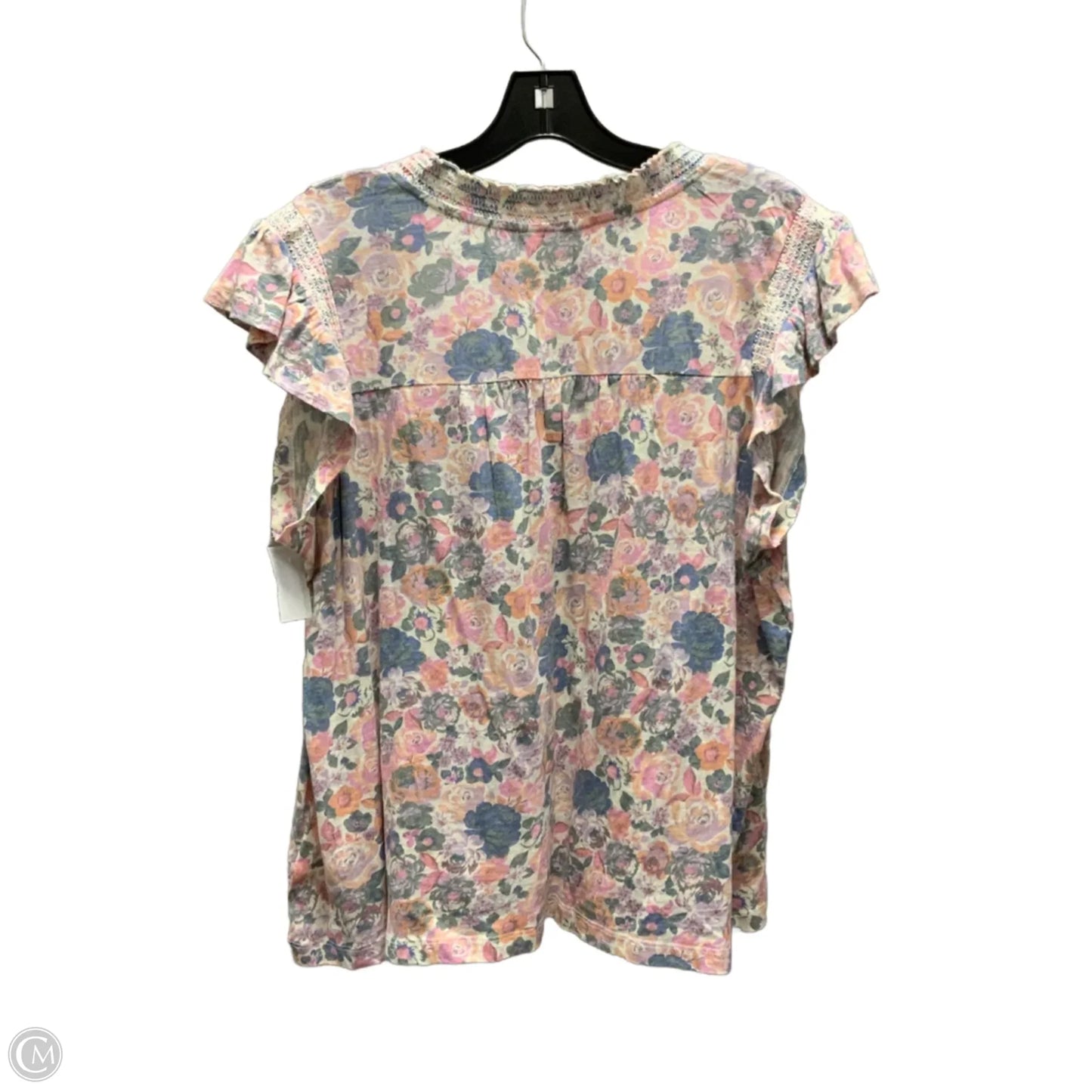 Top Short Sleeve Basic By Lucky Brand In Pink, Size: Xl