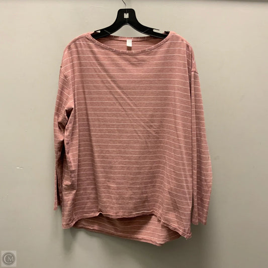 Athletic Top Long Sleeve Crewneck By Lululemon In Pink, Size: M