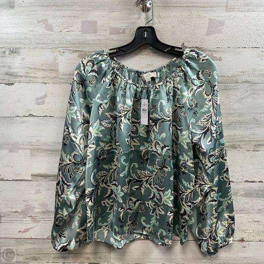 Top Long Sleeve By Loft In Green, Size: Xs