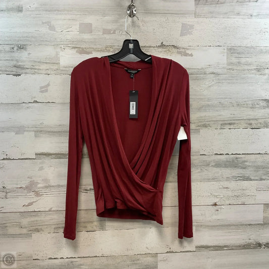 Top Long Sleeve Basic By Banana Republic In Red, Size: S