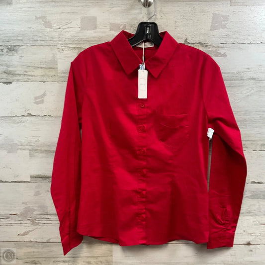 Top 3/4 Sleeve By ACTIVE USA In Red, Size: S