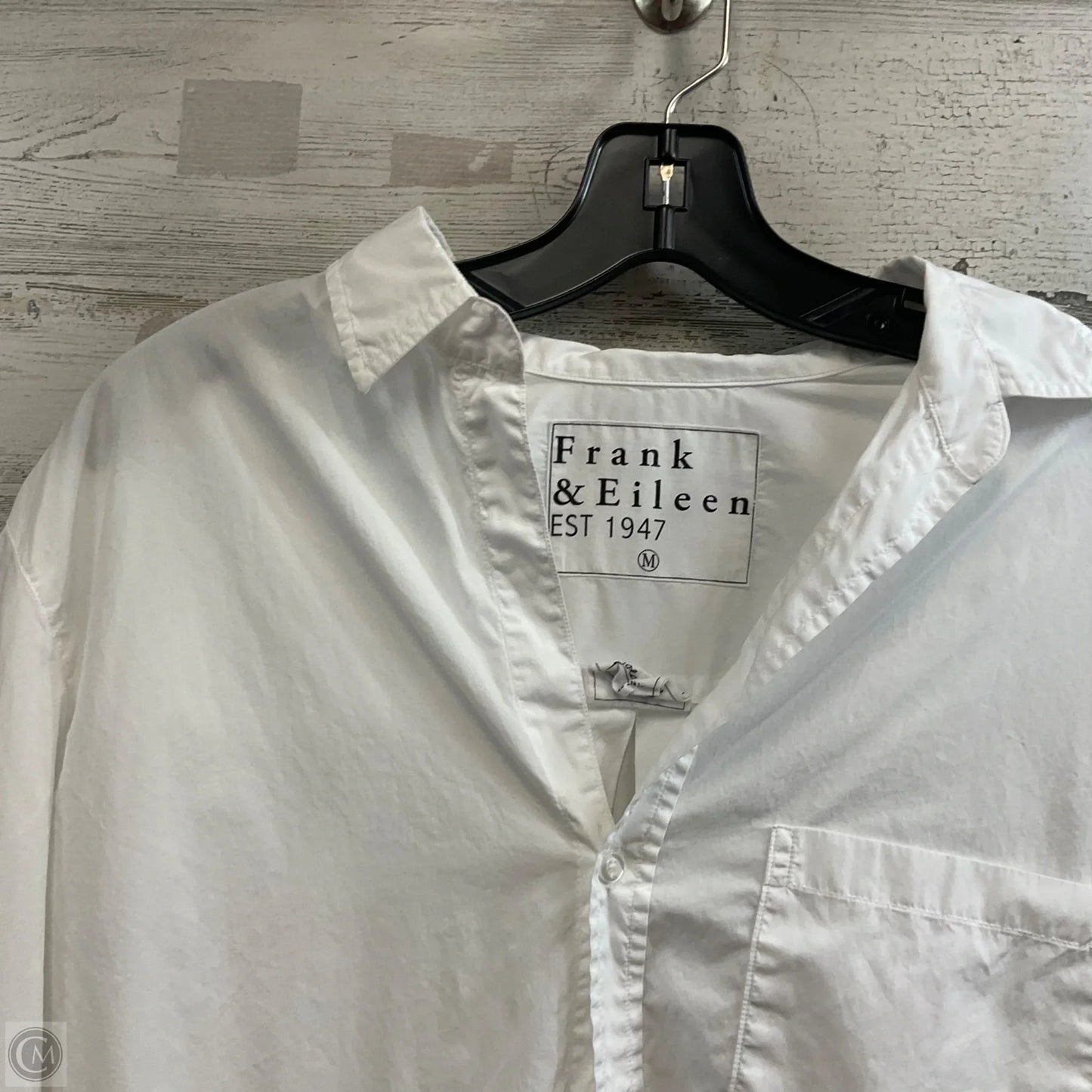 Blouse Long Sleeve By Frank And Eileen In White, Size: M