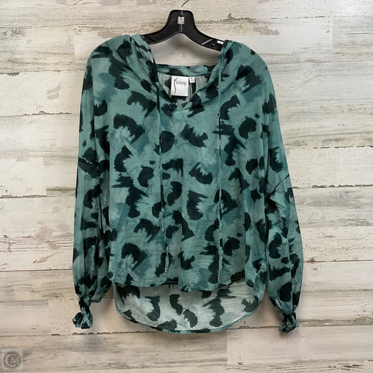 Top Long Sleeve By Finley In Green, Size: M