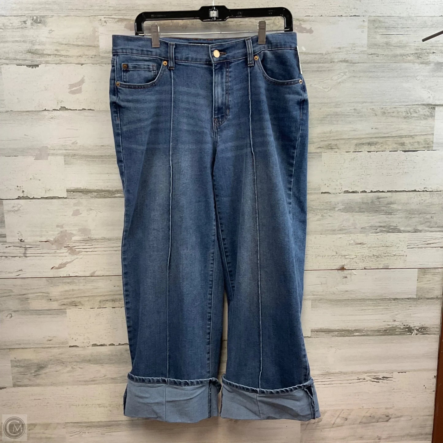 Jeans Wide Leg By BLUE REVIVAL In Blue Denim, Size: 10