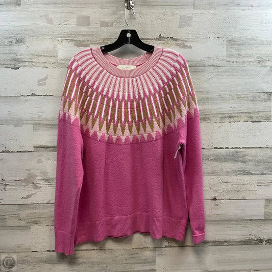 Sweater By Loft In Pink, Size: L