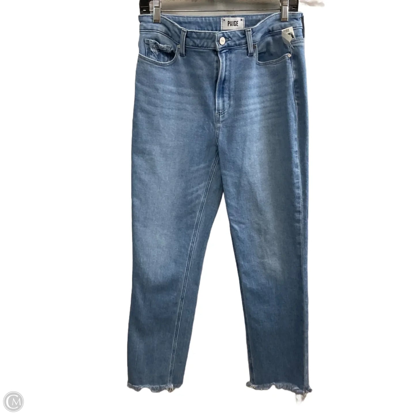 Jeans Straight By Paige In Blue Denim, Size: 10