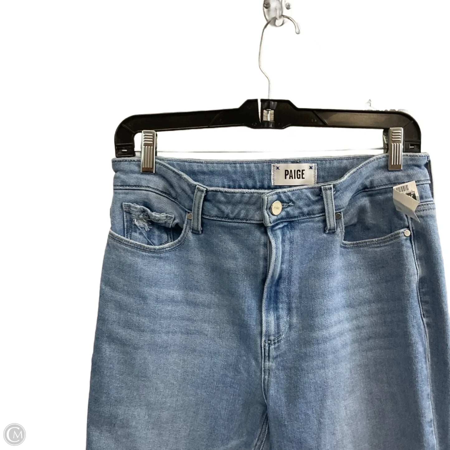 Jeans Straight By Paige In Blue Denim, Size: 10