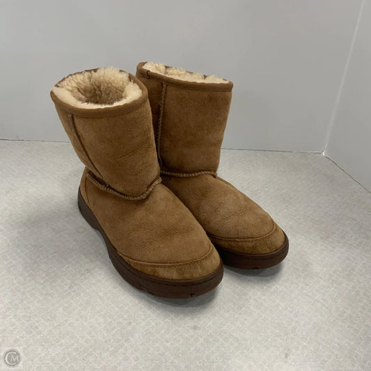 Boots Ankle Flats By Ugg In Brown, Size: 5