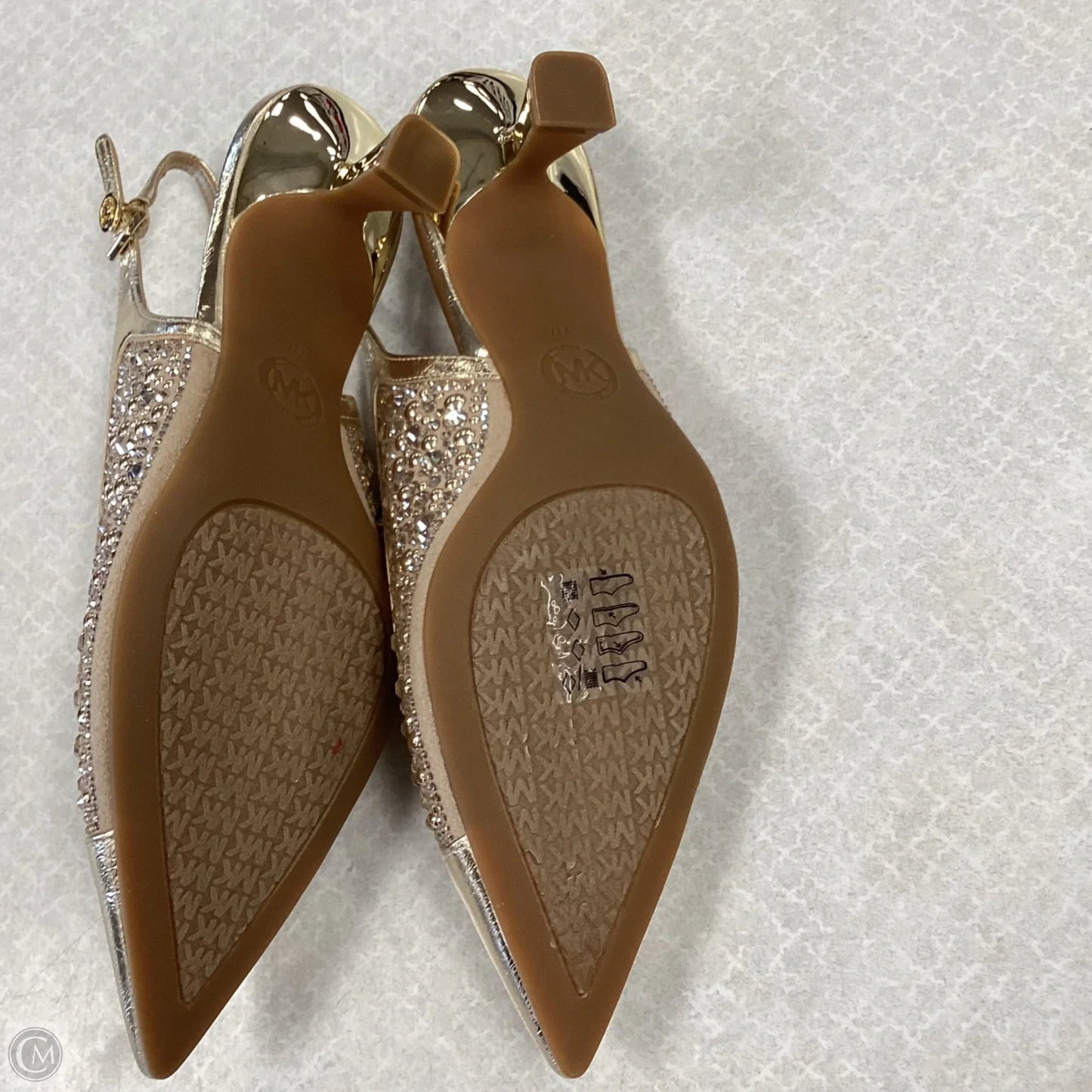 Shoes Designer By Michael Kors In Gold, Size: 7.5