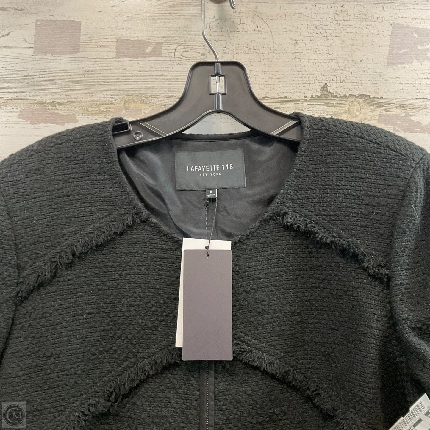 Jacket Designer By Lafayette 148 In Black, Size: 8