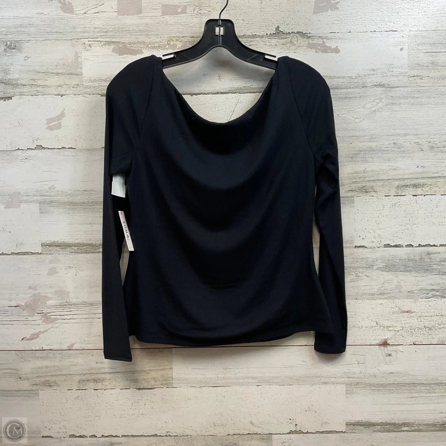 Top Long Sleeve By Soma In Black, Size: M
